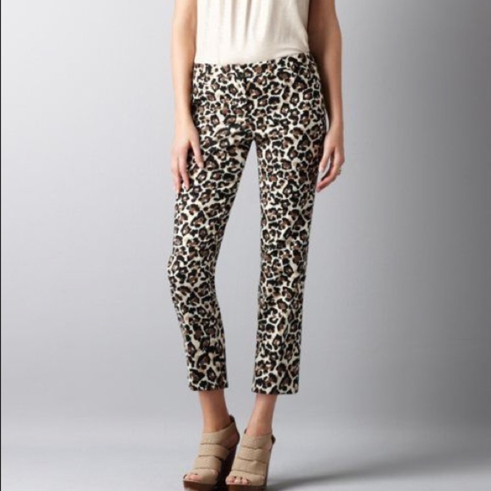 LOFT Leopard Ankle Pants-Marisa fit